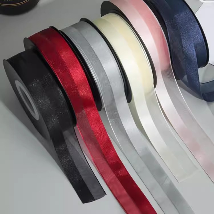 panglică de tull cu flori pentru ambalare cadouri DIY și decor de nuntă; accesorii pentru păr