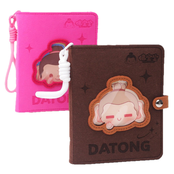 Carnet creativ suvenir personalizat cu ștampilare și poze, copertă din felt, foi detașabile, format A6
