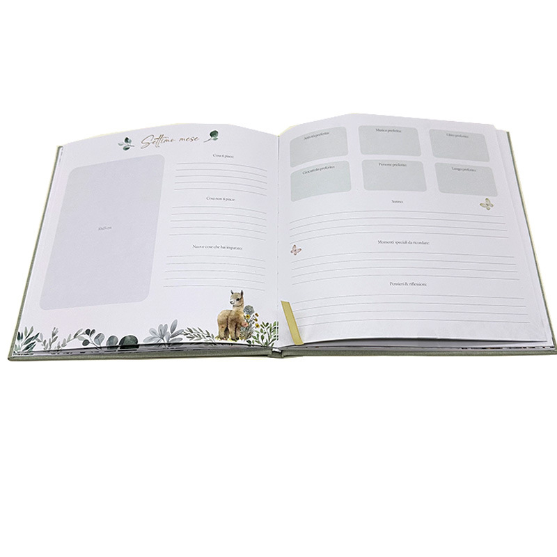 Caiet cu copertă din stofă, format B5, jurnal și planificator, copertă decupată, personalizabil