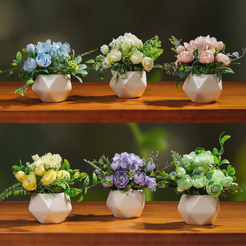 Plantă artificială în stil nordic pentru sufragerie și hol, bonsai floral decorativ în ghiveci