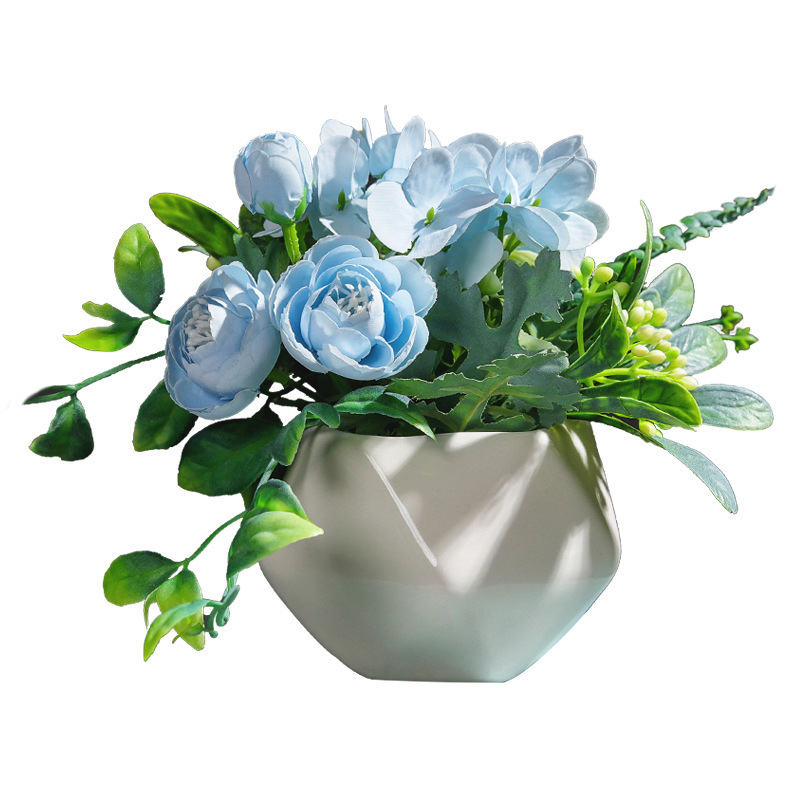 Plantă artificială în stil nordic pentru sufragerie și hol, bonsai floral decorativ în ghiveci