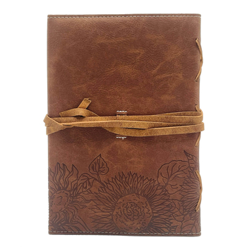 Jurnal de afaceri A5 din PU imitatie piele, stil retro, personalizat, cu curea, pagini libere și pagini liniate