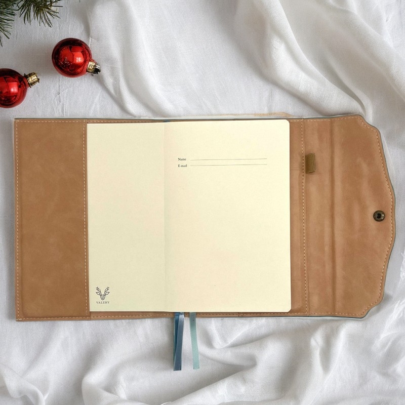 Jurnal de afaceri A5 din PU imitatie piele, stil retro, personalizat, cu curea, pagini libere și pagini liniate