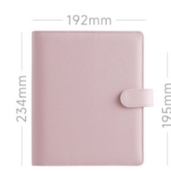 Caiet A5 cu piele ecologică, culoare macaron, 6 găuri, închidere magnetică, Dowling hârtie 80 g
