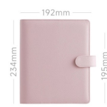 Caiet A5 cu piele ecologică, culoare macaron, 6 găuri, închidere magnetică, Dowling hârtie 80 g