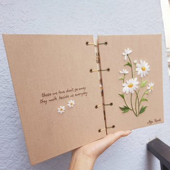 Jurnal brodat cu copertă din pânză, notebook portabil în stil Instagram, cadouri corporative personalizate