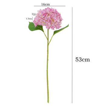 Ramură de hortensie artificială, mare, pentru decor interior, decorațiuni de nuntă și aranjamente florale