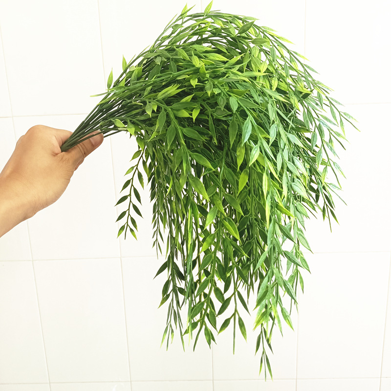 Ramuri artificiale de salcie pentru decor interior, decor pentru perete și tavan, plantă verde decorativă, recuzită pentru fotografie