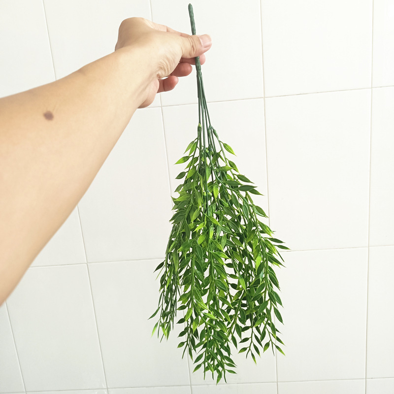 Ramuri artificiale de salcie pentru decor interior, decor pentru perete și tavan, plantă verde decorativă, recuzită pentru fotografie