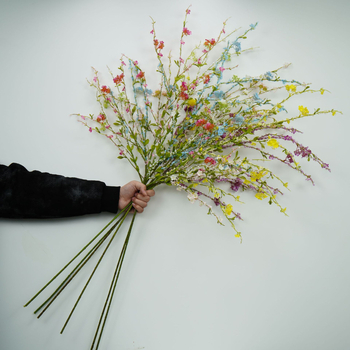Flori artificiale Wenxin Snow Willow – tulpină unică, flori mici pentru decor de nuntă