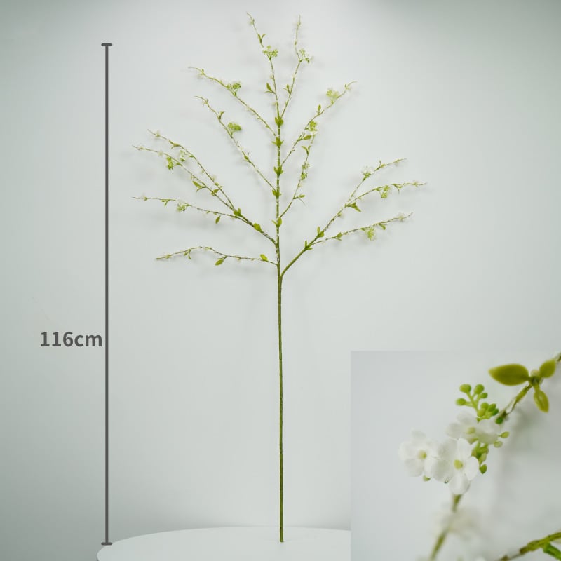 Flori artificiale Wenxin Snow Willow – tulpină unică, flori mici pentru decor de nuntă