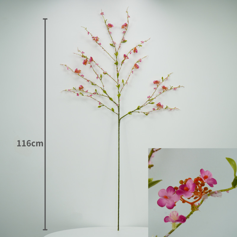 Flori artificiale Wenxin Snow Willow – tulpină unică, flori mici pentru decor de nuntă