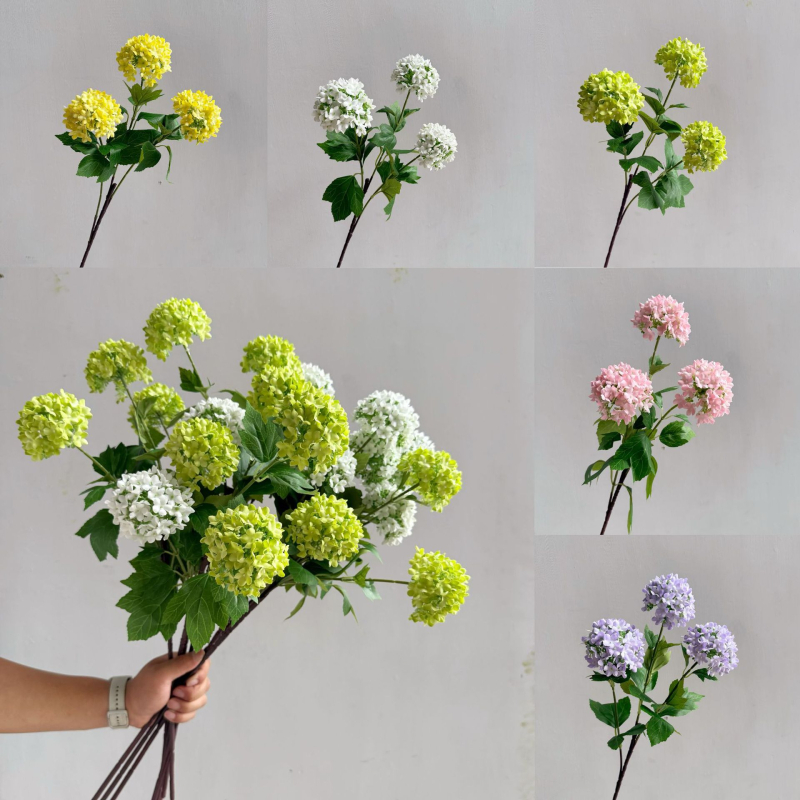 Flori artificiale Hortensie în formă de sferă pentru decor acasă, nunți și amenajări exterioare