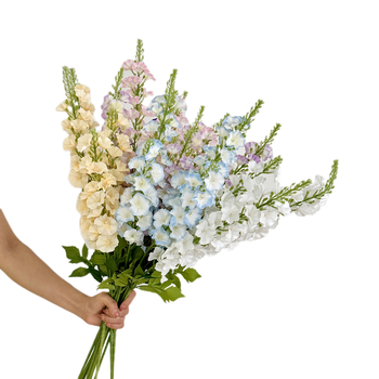 Floare artificială Delphinium din mătase, decor pentru podea, aranjament floral pentru casă și recuzită fotografică