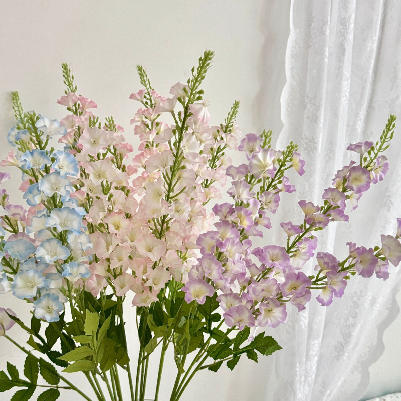 Floare artificială Delphinium din mătase, decor pentru podea, aranjament floral pentru casă și recuzită fotografică
