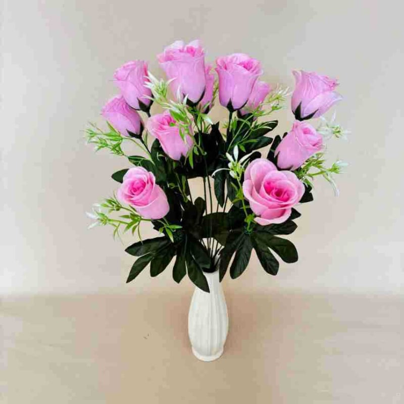 Decorațiune de podea cu 11 trandafiri artificiali, multicolor