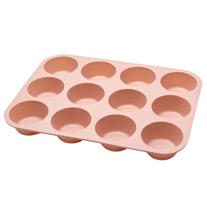 Formă din silicon pentru prăjituri, rotundă, 12 cavități, stil nordic, pentru coacere