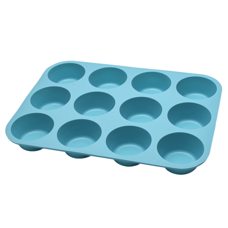 Formă din silicon pentru prăjituri, rotundă, 12 cavități, stil nordic, pentru coacere