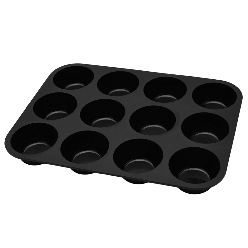 Formă din silicon pentru prăjituri, rotundă, 12 cavități, stil nordic, pentru coacere