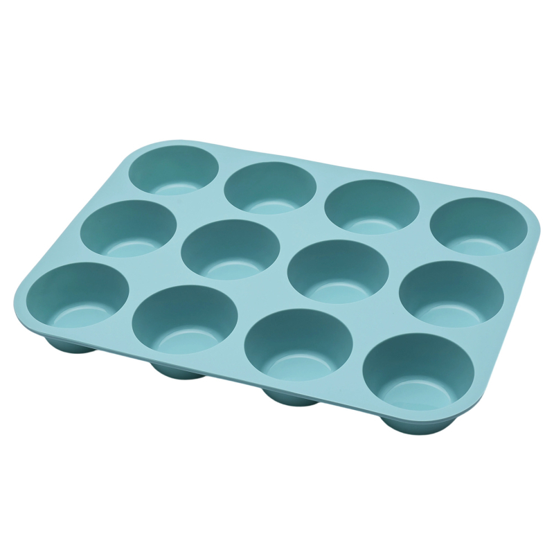 Formă din silicon pentru prăjituri, rotundă, 12 cavități, stil nordic, pentru coacere