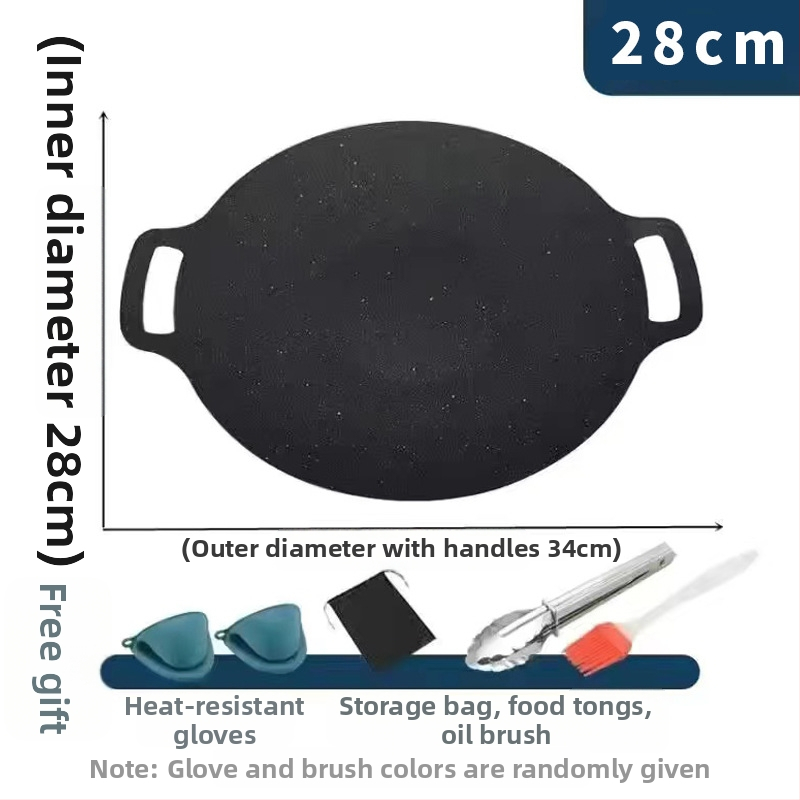 Kempingová gril panvica, teppanyaki doska z Maifan kamene, pre indukčnú varnú dosku