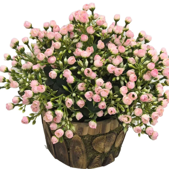 Flori artificiale, buchet cu 5 ramuri, 30 petale Milan buds, muguri de trandafir cu mai multe capete, decor pentru casă și nuntă