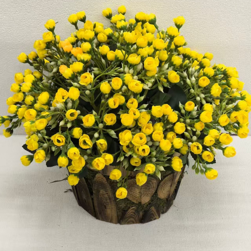 Flori artificiale, buchet cu 5 ramuri, 30 petale Milan buds, muguri de trandafir cu mai multe capete, decor pentru casă și nuntă
