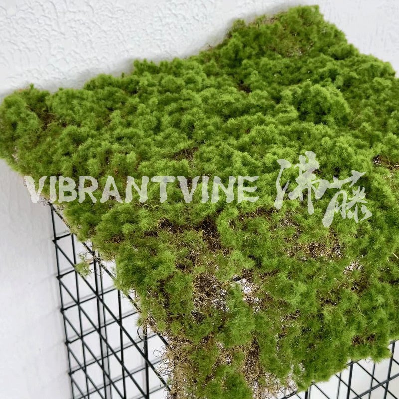 Gazon artificial pentru perete, textură de mușchi, decor interior