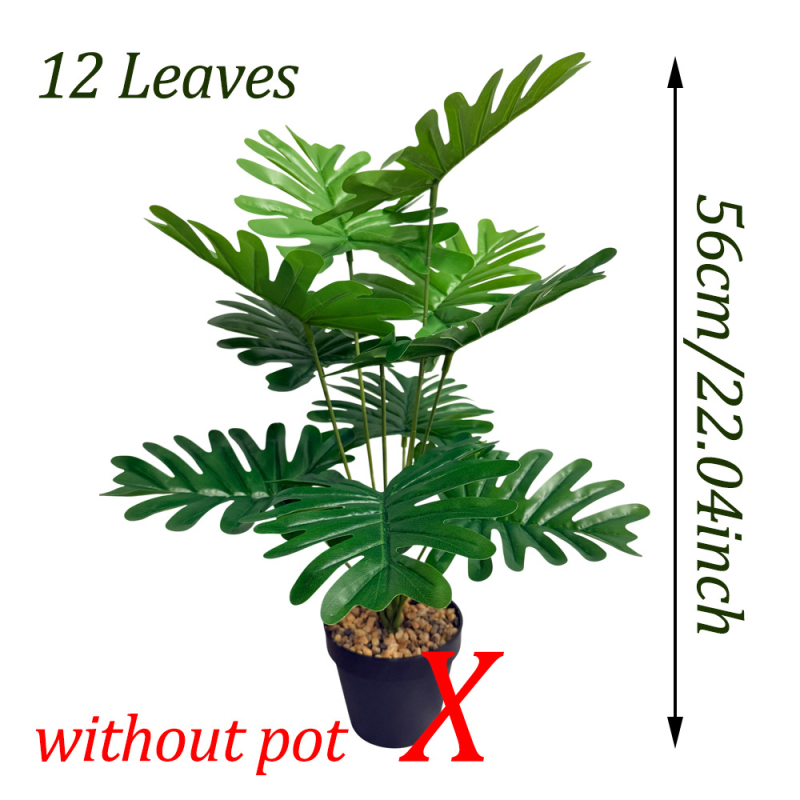Frunze artificiale realiste de ploaie de primăvară, plantă verde în ghiveci pentru decor interior și exterior, 24 de frunze