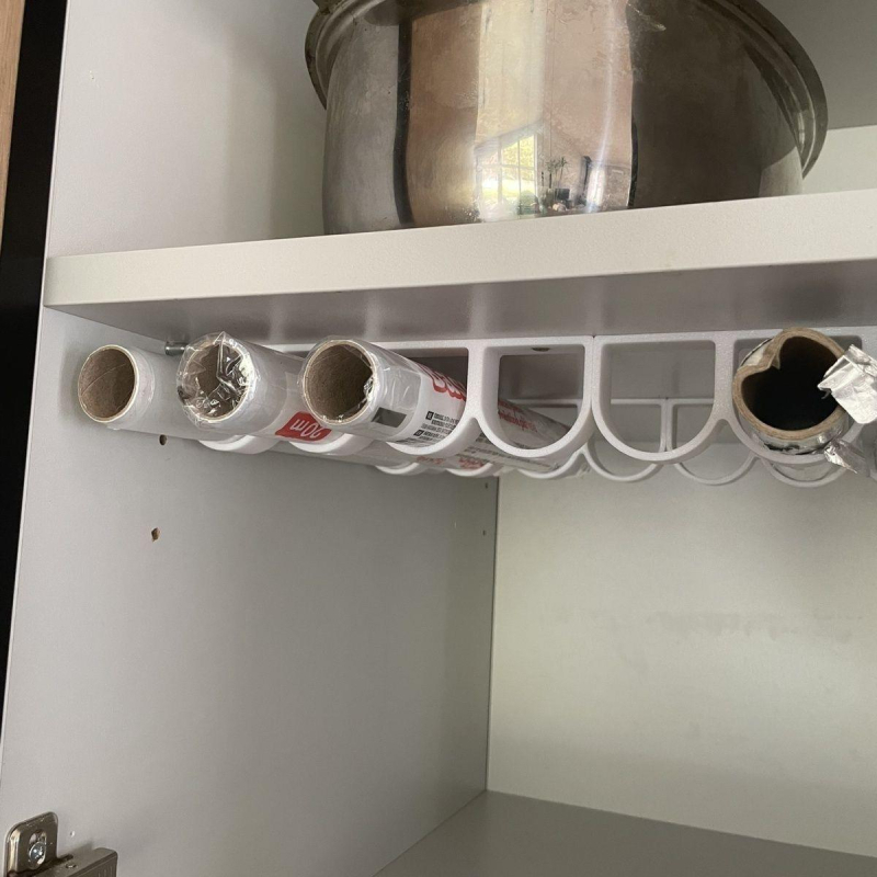 Raft pentru folie alimentară și folie de aluminiu – compatibil cu diferite tipuri de role, economisește spațiu, fără montaj