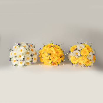 Buchet de crizanteme din mătase cu coș portabil pentru decorarea mormântului în timpul festivalului Qingming