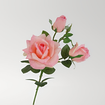 Trandafir artificial de înaltă calitate, cu trei capete, pentru decor în casă, aranjament floral și accesorii foto pentru nuntă