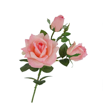 Trandafir artificial de înaltă calitate, cu trei capete, pentru decor în casă, aranjament floral și accesorii foto pentru nuntă