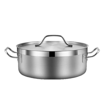 Oală din oțel inoxidabil Mandarin Duck Pot cu capac, capacitate mare, pereți groși, compatibil cu inducția
