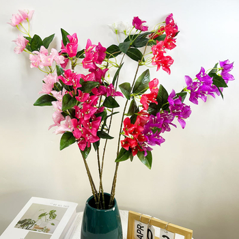 Bougainvillea cu un singur ramură, liană artificială pentru decor de nuntă și decor în casă