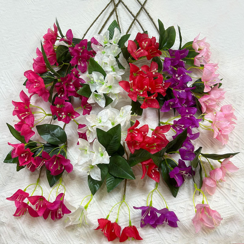 Bougainvillea cu un singur ramură, liană artificială pentru decor de nuntă și decor în casă
