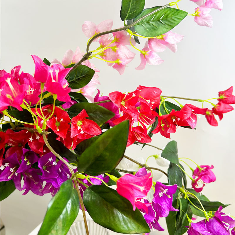 Bougainvillea cu un singur ramură, liană artificială pentru decor de nuntă și decor în casă