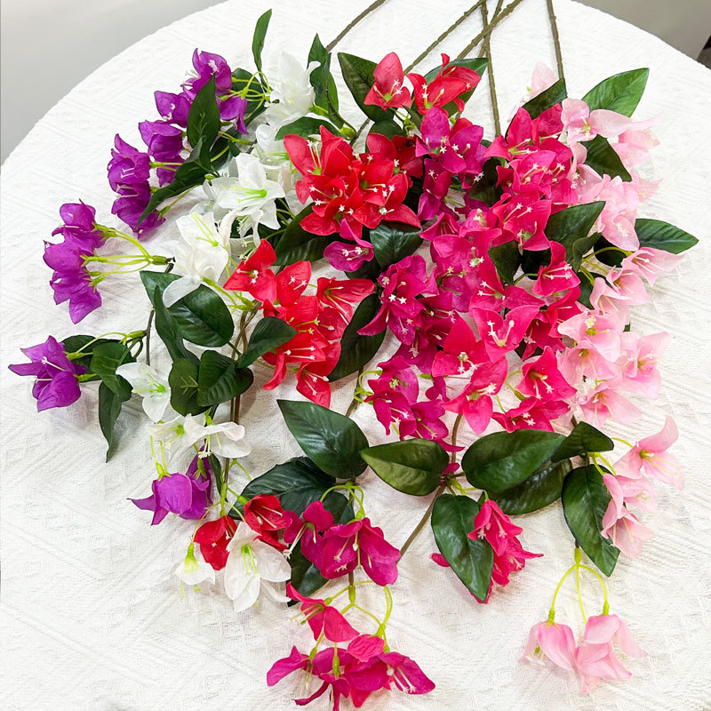 Bougainvillea cu un singur ramură, liană artificială pentru decor de nuntă și decor în casă