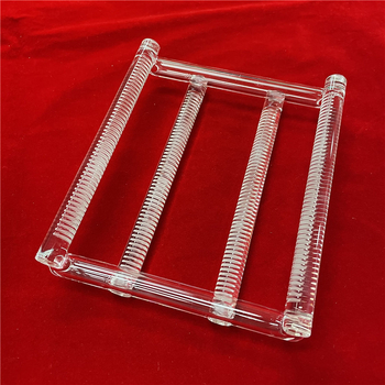 Recipient transparent din cuarț, de înaltă puritate, pentru wafere cu caneluri, semiconductori