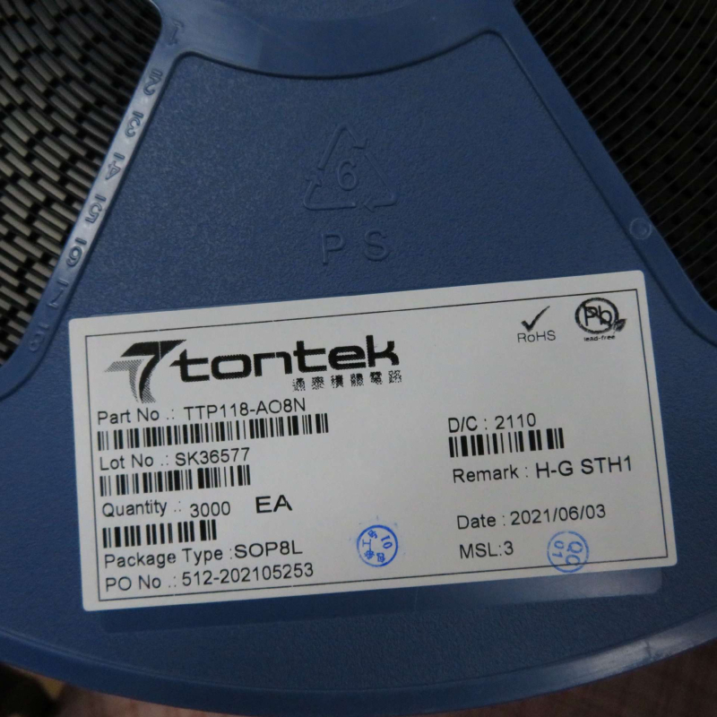 Tongtai TTP118-A08N jednokanalski dodirni DC LED upravljački čip za osvjetljenje