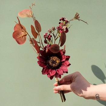 Floare de toamnă cu un singur cap, buchet mic din flori artificiale, înălțime 40 cm, pentru decor acasă, nunți și ședințe foto
