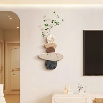 Tablou decorativ pentru perete pentru restaurant și hol de intrare, cu plante verzi; fundal pentru living cu TV