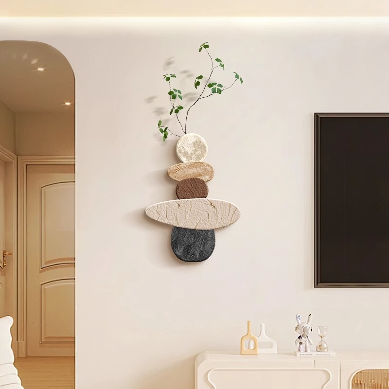 Tablou decorativ pentru perete pentru restaurant și hol de intrare, cu plante verzi; fundal pentru living cu TV