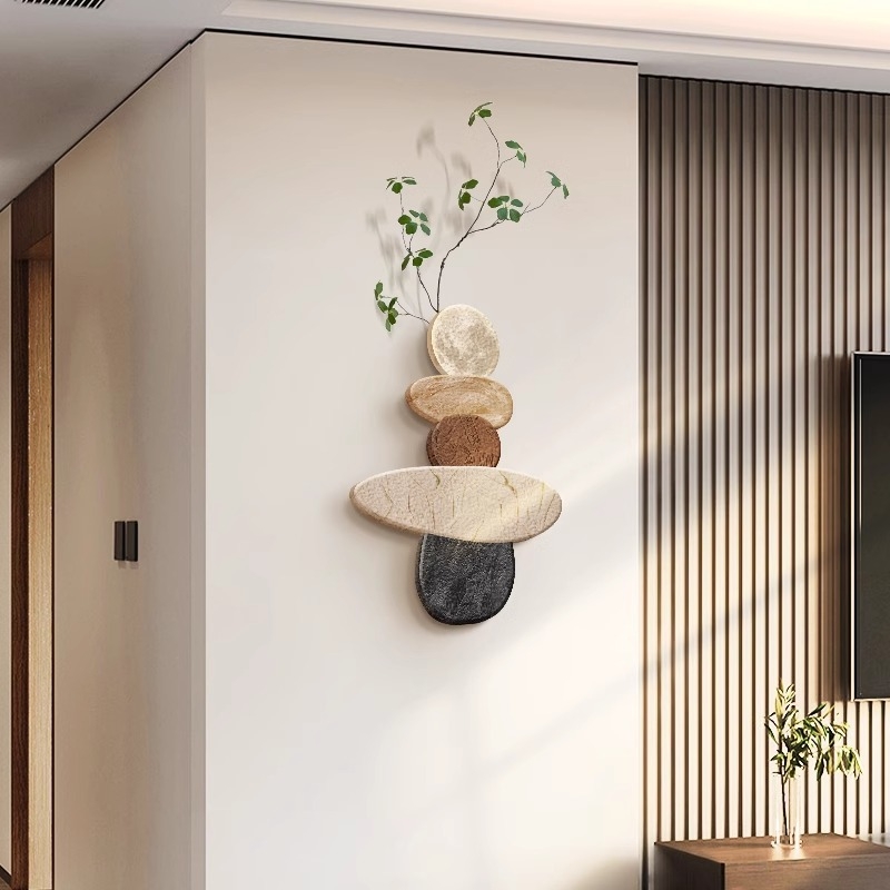 Tablou decorativ pentru perete pentru restaurant și hol de intrare, cu plante verzi; fundal pentru living cu TV