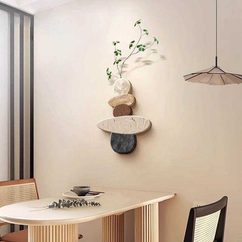 Tablou decorativ pentru perete pentru restaurant și hol de intrare, cu plante verzi; fundal pentru living cu TV