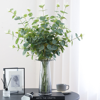 Plantă artificială de eucalipt – verde, decor pentru birou și casă, hotel.
