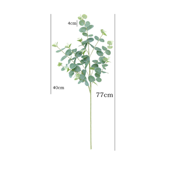 Plantă artificială de eucalipt – verde, decor pentru birou și casă, hotel.