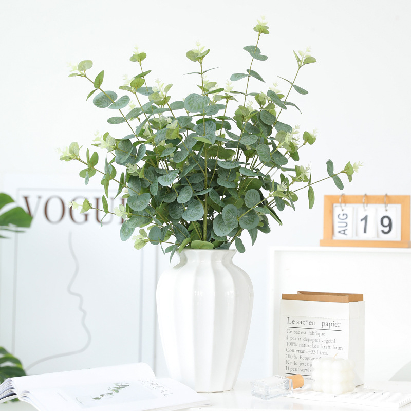 Plantă artificială de eucalipt – verde, decor pentru birou și casă, hotel.