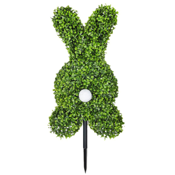 Buchet artificial cu iepuraș de Paște pentru grădini de primăvară-vară, decor pentru casă, recuzită pentru fotografie