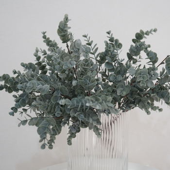 Frunze artificiale de eucalipt, stil nordic, pentru decorarea livingului și a mesei de dining – aranjament floral decorativ